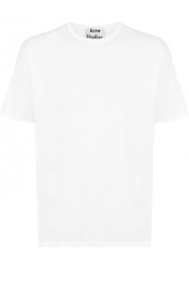 Хлопковая футболка с круглым вырезом Acne Studios