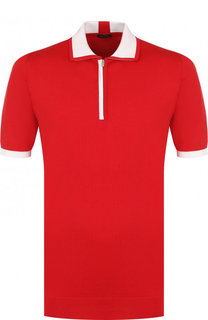 Хлопковое поло с короткими рукавами Kiton