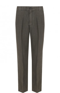 Однотонные льняные брюки Z Zegna