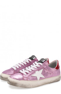 Кеды May из металлизированной кожи на шнуровке Golden Goose Deluxe Brand