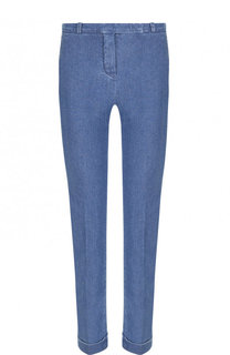 Укороченные джинсы-скинни с отворотами Loro Piana