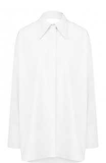 Хлопковая блуза свободного кроя с разрезом на спинке Helmut Lang
