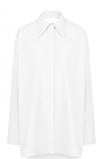 Хлопковая блуза свободного кроя с разрезом на спинке Helmut Lang
