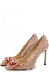 Замшевые туфли Romy 85 на шпильке Jimmy Choo