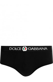 Хлопковые хипсы с широкой резинкой Dolce &amp; Gabbana