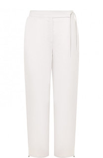 Однотонные льняные брюки с карманами Emporio Armani