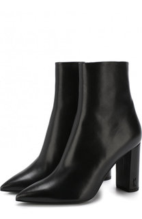 Кожаные ботильоны Betty на устойчивом каблуке Saint Laurent