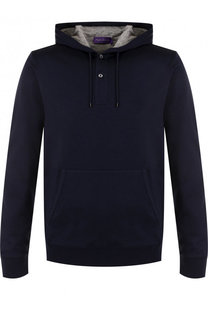 Хлопковое худи с воротником на пуговицах Ralph Lauren