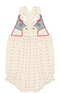 Хлопковый комбинезон с аппликациями Stella McCartney