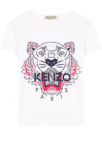 Хлопковая футболка с принтом Kenzo