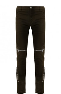 Хлопковые брюки прямого кроя с декоративными молниями Givenchy