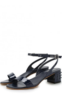 Кожаные босоножки на устойчивом каблуке Tod’s Tods