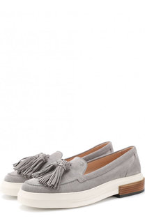 Замшевые лоферы с кисточками Tod’s Tods