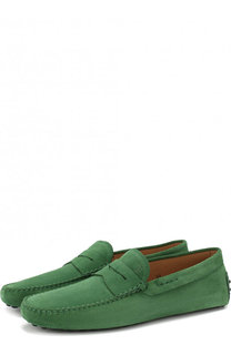 Замшевые мокасины с перемычкой Tod’s Tods