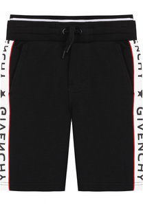 Хлопковые шорты с лампасами Givenchy