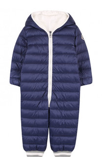 Пуховый комбинезон с капюшоном Moncler Enfant