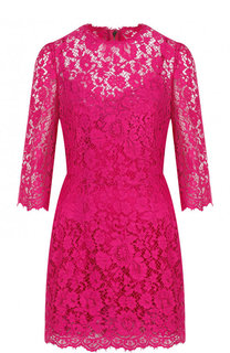 Приталенное кружевное мини-платье Dolce &amp; Gabbana