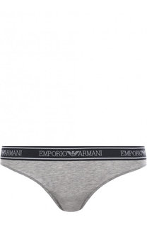Хлопковые трусы с эластичным поясом Emporio Armani