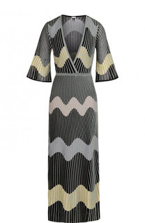 Приталенное платье-макси с V-образным вырезом M Missoni