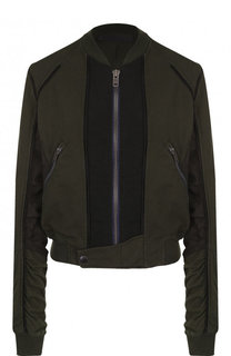 Укороченный хлопковый бомбер на молнии Haider Ackermann
