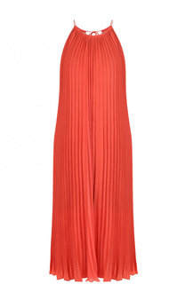 Однотонное плиссированное платье свободного кроя Escada Sport
