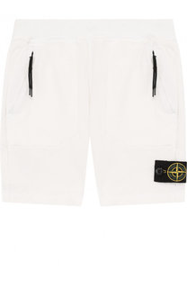 Хлопковые шорты с накладными карманами Stone Island