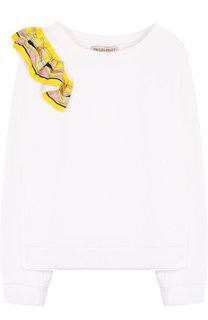 Свитшот с контрастной оборкой Emilio Pucci