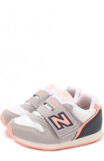 Замшевые кроссовки 996 с текстильной вставкой и застежкой велькро New Balance