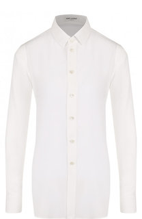 Шелковая блуза прямого кроя Saint Laurent