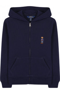 Хлопковый кардиган на молнии с капюшоном Polo Ralph Lauren