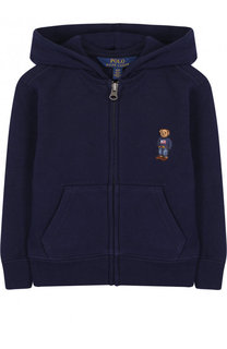 Хлопковый кардиган на молнии с капюшоном Polo Ralph Lauren