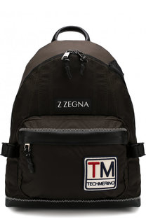 Текстильный рюкзак с внешним карманом на молнии Z Zegna
