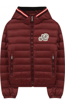 Пуховая куртка на молнии с капюшоном Moncler Enfant