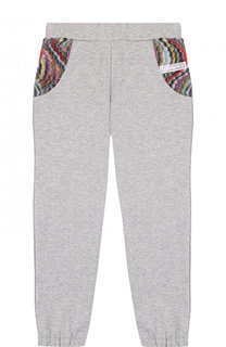 Хлопковые джоггеры с контрастной отделкой Missoni