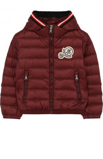 Пуховая куртка на молнии с капюшоном Moncler Enfant