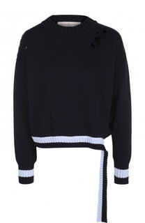 Хлопковый пуловер с круглым вырезом Golden Goose Deluxe Brand