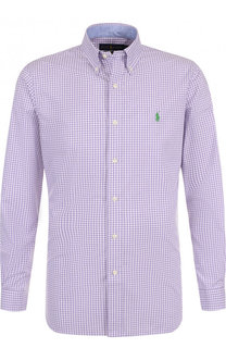 Хлопковая рубашка с воротником button down Polo Ralph Lauren