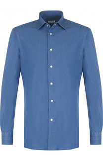 Рубашка из денима с воротником кент Kiton