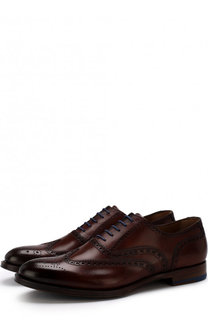 Кожаные оксфорды с брогированием Antonio Maurizi