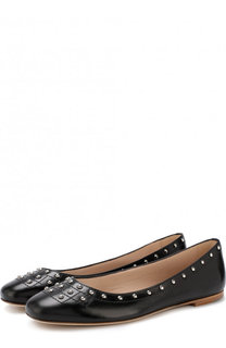 Кожаные балетки с заклепками Tod’s Tods