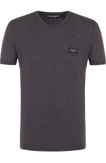 Хлопковая футболка с круглым вырезом Dolce & Gabbana