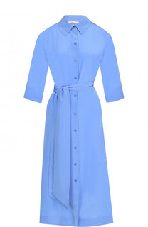 Шелковое платье-рубашка с поясом Diane Von Furstenberg