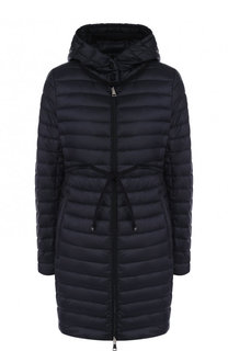Приталенный стеганый пуховик с капюшоном Moncler