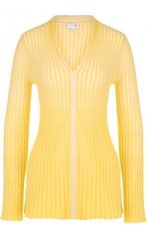 Пуловер фактурной вязки из смеси хлопка и кашемира Tse