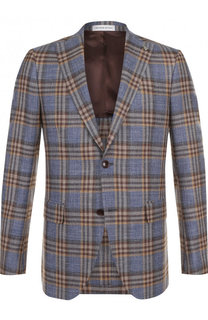 Однобортный пиджак из смеси шерсти и шелка Sartoria Latorre