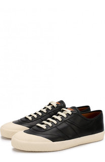 Кожаные кеды на шнуровке Bally