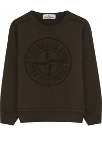 Хлопковый свитшот с вышивкой Stone Island