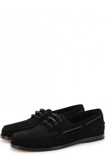 Однотонные замшевые топсайдеры Saint Laurent