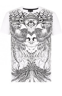 Хлопковая футболка с принтом Just Cavalli