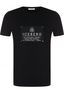 Хлопковая футболка с логотипом бренда Iceberg